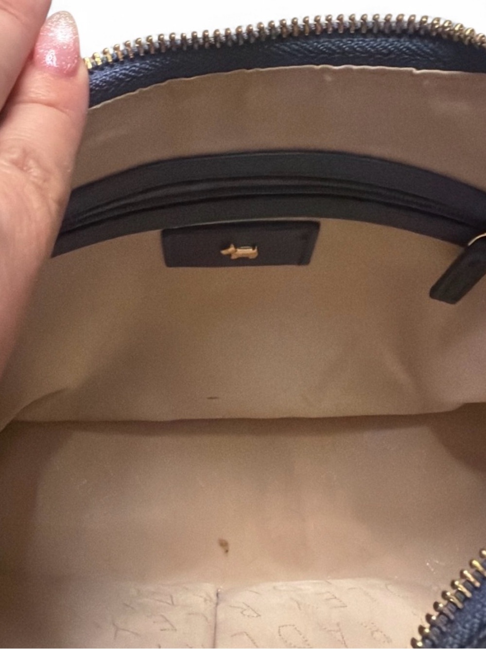 Radley London Navy Textured Leather Shoulder Bag - Women's Handbag - Picture 5 of 5
